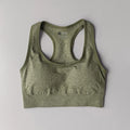 Seamless Sports Bra Women Fitness Cropped Top Padded Push Up Yoga Bra Gym Brassiere Femme Workout Racerback Active Wear