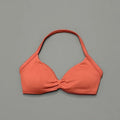 NCOYOE Women Halter Sports Bra V-Neck Padded Yoga Bra Removable Cups Butter Soft Seamless Workout Gym Fitness Activewear Top