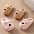 Animal Dog Fluffy Slippers For Women House Winter Cartoon Mules Platform Shoes Girls New Indoor Fuzzy Fur Slides Unisex Non-Slip