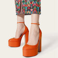 New Super High Heels Women Patent Leather Pumps Women Round Toe Platform Shoes Women Fashion Party sandalias de las mujeres
