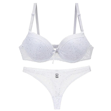 2024 New Sexy Lace Rhinestone Bras Set For Women Plus Szie Lingerie 34/75 36/80 38/85 40/90 42/95 BCDE Cup Underwear