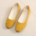 Women'S Flat Shoes Suede Shallow Mouth Women'S Single Shoes Comfortable Flat Casual Shoes Solid Color Daily Commuting Shopping