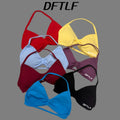 DFTLF Sports Strappy Bra Yoga Underwear Women Gym Top Running Exercise Backless Bra High Support Active Wear Fitness Workout