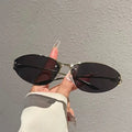 Women Sunglasses New Y2K Girl Technology Fashion Sunglasses Metal Cat-eye Sun Glasses for Women Trendy Brand Men Outdoor Travel Eyewear