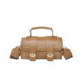 Soft Leather Crossbody Bag Women Pleated Chain Shoulder Purse Drawstring Design Capacity Elegant Handbag For Commute Travel