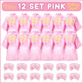 6-14Set Spa Party Robes for Girls Spa Robes Gowns Kids Birthday Party Favors Sleepover Kimono Robe Slumber Pyjama Party Favor