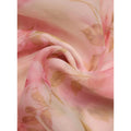 Women Strapless Sweetheart Prom Dress Watercolor Floral Organza 3D Flower Ruffle Slit Floor Length Formal Wedding Guest Dress