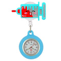 Women PVC Retractable Watch Brooch Cute Gift Nurse Pocket Watches Lovely Colourful Doctor Badge Reel