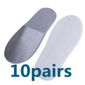 10 Pairs Disposable Slippers Women Men Travel Slipper Home Indoor Guest Shoes Non-Slip Closed Toe Slippers Bedroom Silent Slides