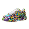 Women's Casual Sneakers Painted Graffiti Lace Up Sports Shoes for Women Flat Pu Leather Ladies Running Shoes 2024 Fashion New