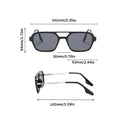 Trendy Women Double Beam Sunglasses Square Summer Sun Shades for Travelling Hiking UV Protection Driving Design Sun Glasses