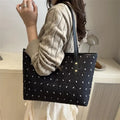 Sweet Bow Print Shoulder Bag Large Capacity Trendy Women's Handbag Tote Underarm Bag Fashion Travel Storage Bag Birthday Gifts