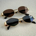 2pcs Summer Trendy Glasses Set Rhombus Metal Frame Sunglasses Suitable for Daily Commute and Street Photography Eyewear