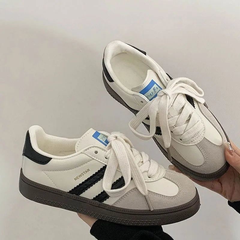 Women's Sneakers Fashion Lace Up Vulcanized Shoes Luxury Tennis Training Shoes for Women Casual Sports Running Shoe Ladies Shoes