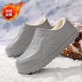 2026 New Unisex Winter Fleece-Lined Waterproof EVA Warm Home Slippers Large Size with Thick Soles for Indoor and Outdoor Use