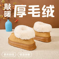Fashion Fluffy Platform Soft Sole Slippers for Women Plush Warm Cotton Shoes Comfortable Non-Slip Winter Unisex Home Slipper