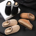 2025 Platform Fluffy Slippers Women/men House Flats Fashion Plush Winter Shoes Ladies Home Elegant Casual Footwear Large Size