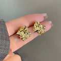 2025 New Fashion Trend Unique Design Elegant Exquisite Irregular C Shape Earrings Female Jewelry Party Premium Gift Wholesale