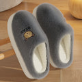 Men's/Women's Winter Plush Slippers - Cartoon Print Fleece-Lined House Shoes, Anti-Slip Couple Home Slides for Indoor/Outdoor