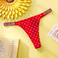 Victoria Secret Women Shine Script Polka Dot Thong Very Sexy Underwear Lingerie Hot