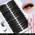 GROINNEYA DIY Eyelashes Lashes Clusters Kit Mix Wispy Individual Lashes Extensions Clusters Lashes Lash Bond & Seal Makeup