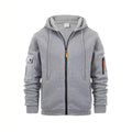 Hoodie Sweatshirt Men's Full Zip Hoodie Fleece Sweatshirt Jacket Multi Pocket Loose Casual Outdoor Long Sleeve Hooded Coat Warm Tracksuit Top