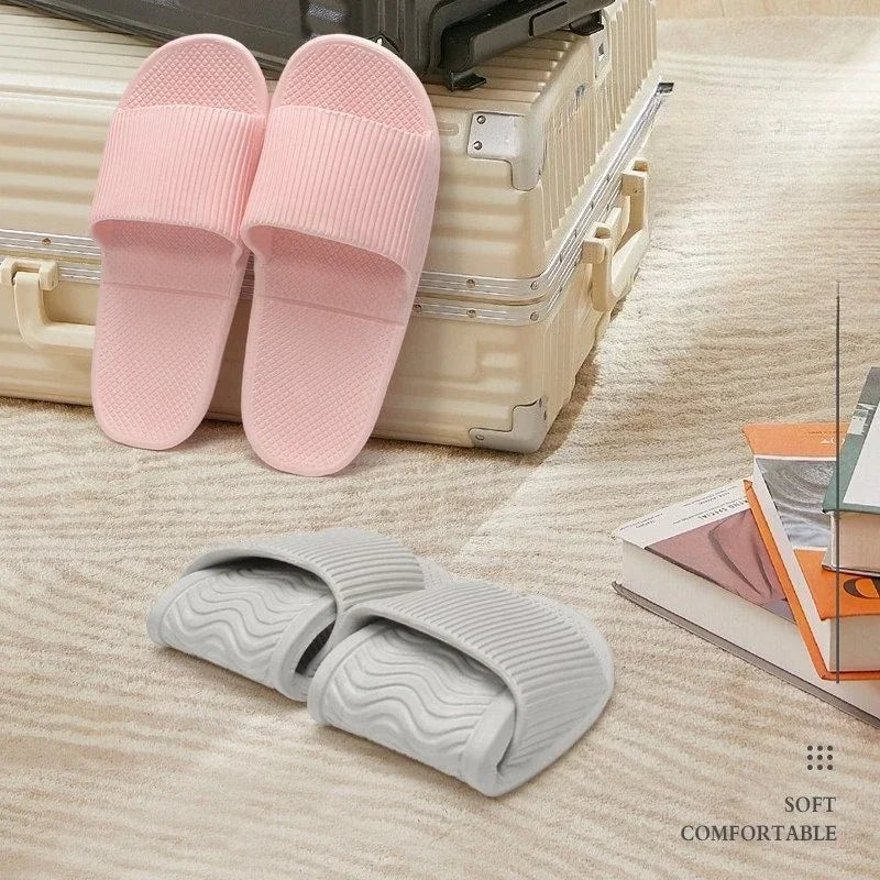 Oldable Travel Slippers for Women & Men - Portable Hotel Bathroom Slides, Non-Slip Disposable Soft Sole Unisex Couple House Shoe