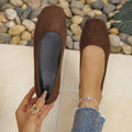Women Square Toe Flat Shoes Trendy Leopard Print Design Slip-on Lightweight Non-slip Daily Commute Casual Loafers