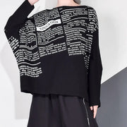 Fashion Women's Blouse Shirt Spring Letter Printed O Neck Long Sleeve Shirts Casual Loose Office Ladies Pullover Tops Plus Size