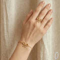Minimalist Gold Color Bowknot Jewelry Set Women Stainless Steel Cute Bow Earrings Bracelet Ring Set Trendy 2026 Fashion Jewelry