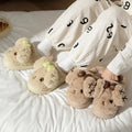 Unisex Couple Plush Slippers with Dog Design Non-Slip Cute Animal Pattern Cozy House Shoes for Men And Women