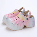 Leopard Thick Bottom Clogs for Women Closed Toe Chunky Platform Sandals Woman Summer 2026 Super High Wedge Heel Slippers Female