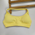 Halter Neck Backless Sports Bra & Peach Hip-Lifting Fitness Set - Push-Up Yoga Tank Top Bra for Pilates