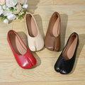 Japanese Style Ninja Shoes Women Cozy Faux Leather Flats Soft Sole Split Hoof Toe Loafers Femme Mocasines Ladies Ballerina Shoes