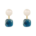 Resin Geometric Earrings Fashion Gemstone Earrings for Women Trendy Earrings Party Banquet Jewelry Wearing Accessories
