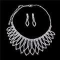 Luxury Big Butterfly Pendant Flower Crystal Bridal Jewelry Sets Women Statement Gold Color Necklace Earrings Set For Wedding