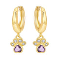 Original 2026 S925 Sterling Silver Zircon 18K Gold Lining Vintage Hoop Earrings for Women Birthday Party Wedding Gift Jewellery