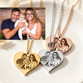 Custom Photo Laser Engraved Portrait Choker Necklace Personalized Pendant Jewelry Gift For Women Family Memory Keepsake Present