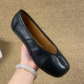 Fashion Soft Leather Women Ballet Flats Spring Comfortable Walking Lazy Loafers Casual Girls Dance Shoes big size 41.42.43