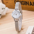 Women Fashionable Versatile Quartz Watch Alloy Circular Dial Stainless Steel Watchband Simple Casual Wristwatch