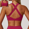 High Impact Sports Bra Red Yoga Bras Women Shockproof Push Up Brassiere Spots Top Crop Underwear Fitness Gym Shirt Sportswear