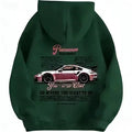 2026 New men's and women's high-quality fashion trend car printed loose comfortable classic retro hip-hop sweatshirt  hoodie