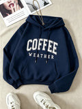 Lady, letter, print pattern, fashionable, round hoodie, long-sleeved hooded shirt winter clothes women sweatshirt hoodie