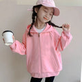 Sweatshirt Kawaii Pink Zipper Style Hoodies Coat for Boys and Girls Pink Children Age 3-12 Kids Kawaii Sweatshirt Festival Gifts Solid Color New