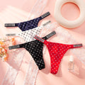 Victoria Secret Women Shine Script Polka Dot Thong Very Sexy Underwear Lingerie Hot