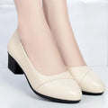 Women's Shoes Mid Heel Spring and Summer Soft Soled Comfortable Anti Slip Fashionable Women's High Heels New Mid Heel Mom Work Women's Shoes 2025