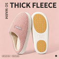 Winter Thicken Warm Slippers Men Women Corduroy Plush House Shoes Non-slip Soft Sole Indoor Cotton Furry Couple Footwear Casual