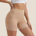 Women's Lingerie Sexy BZEL Women's Lace Trim Tummy Control Butt Lift Safety Shorts Phone Pocket Sexy Lingerie Seamless Breathable Female Comfort Boxer