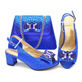 Party Women Shoe and Bag Nigerian Shoes and Bags To Match Shoe and Bag Set for Party in Women Italian Wedding Rhinestones Elegant Peep Toe Sandals