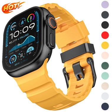 Watch Apple Strap Trail Silicone Band for Apple Watch Ultra 4 3 2 49mm Strap 46mm 45mm 44mm Sport Bracelet iWatch Series 12 11 10 Ultra 9 8 7 SE3